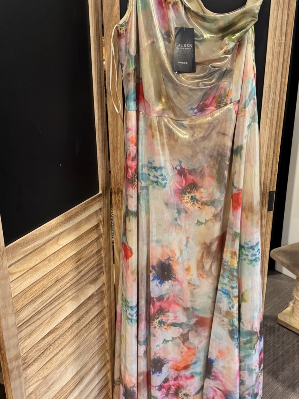 Lauren Ralph Lauren Iridescent White Sheen Dress